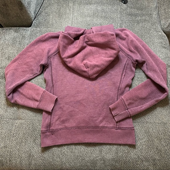 Classic TNA Zip-Up Hoodie, in a Rich Burgundy Color. - Picture 8 of 16